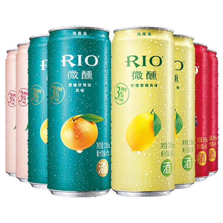 锐澳 预调鸡尾酒 微醺系列 3度 330ml*8罐*2件 62元